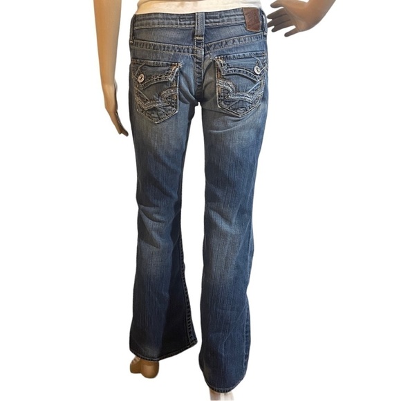 Big Star Sweet Ultra Low Rise Decontructed/Ripped Bootcut Jeans - Picture 7 of 13